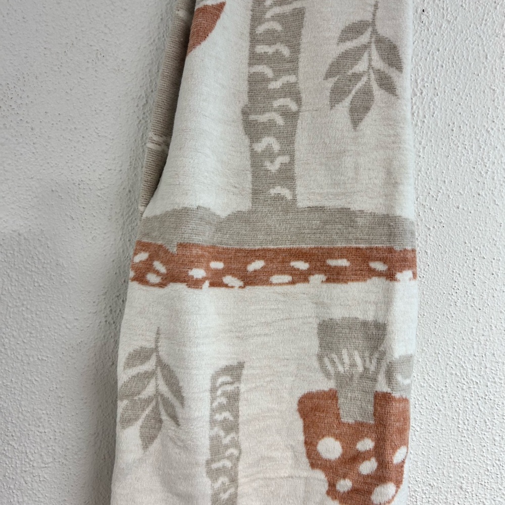 NEW! Docofil MUSHROOM Print Throw Neutral Blanket - Picture 7 of 9